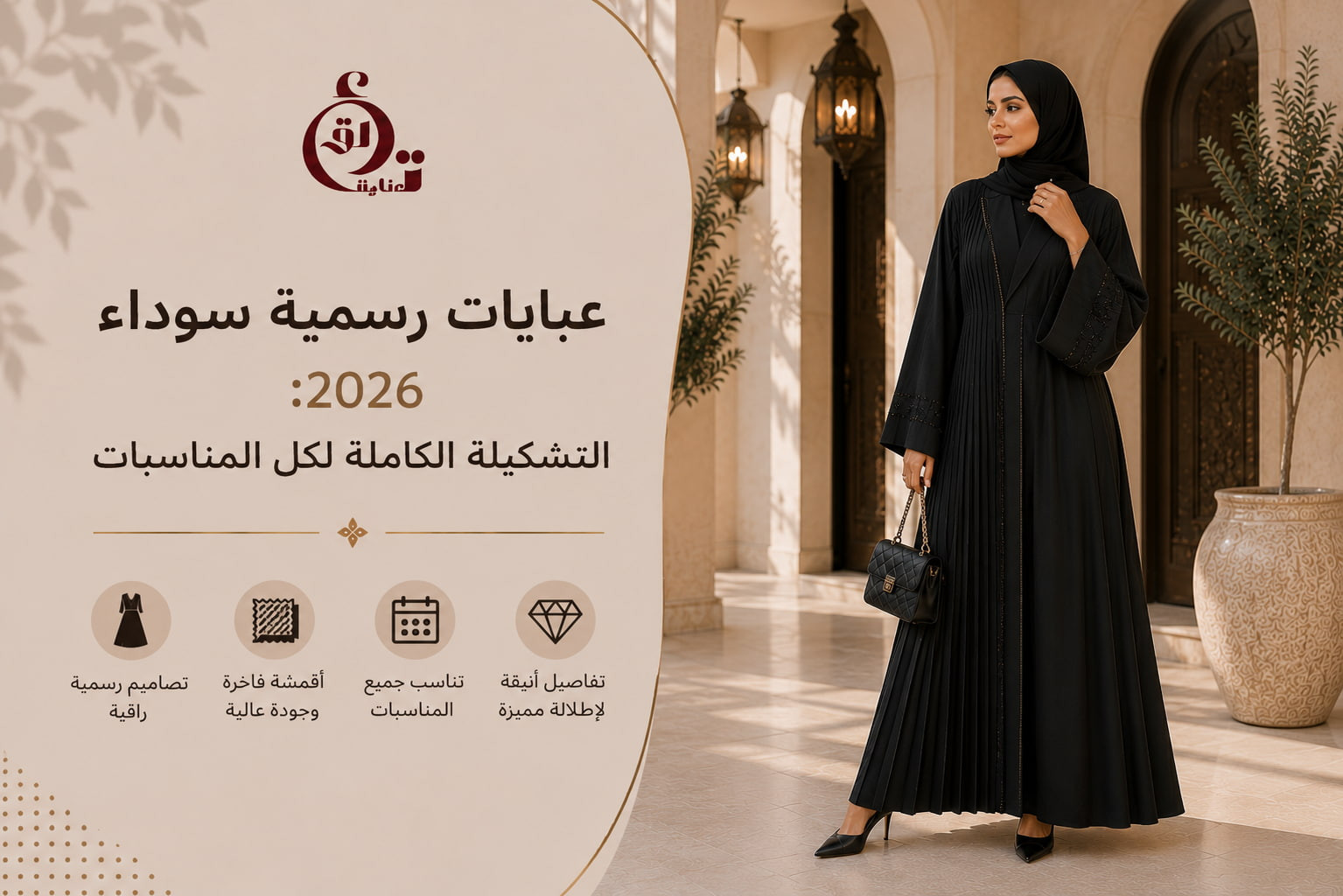 عبايات رسمية سوداء 2026 التشكيلة الكاملة لكل المناسبات