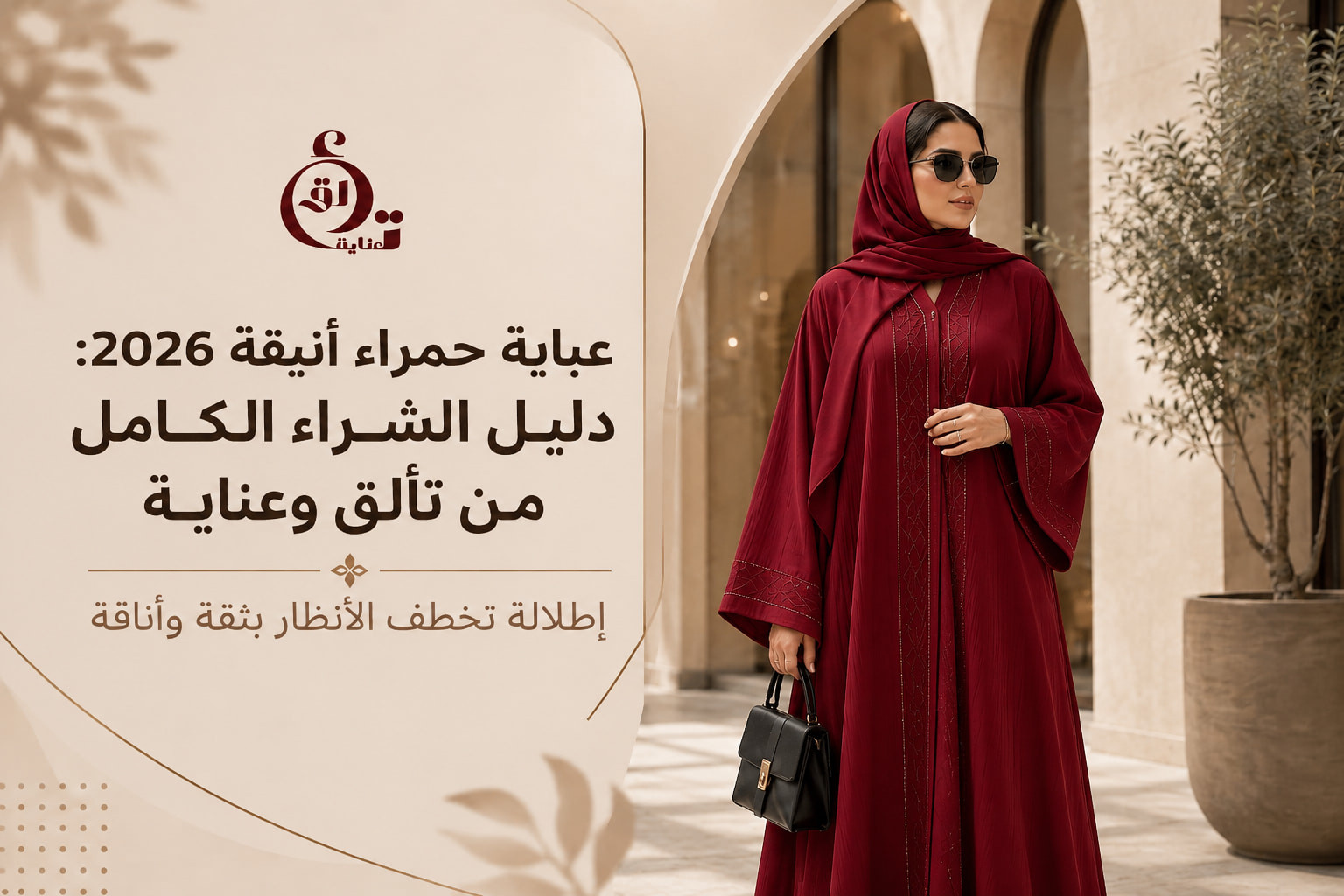 عباية حمراء أنيقة 2026 دليل الشراء الكامل من تألق وعناية